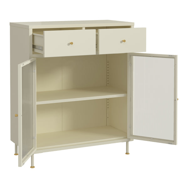 Sideboard Lindau commode 97x80x40 cm cremewit [en.casa]