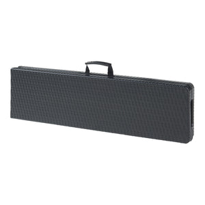 Tuinbank Mark set van 2 opvouwbaar 180x25x43 cm rotan look zwart [en.casa]