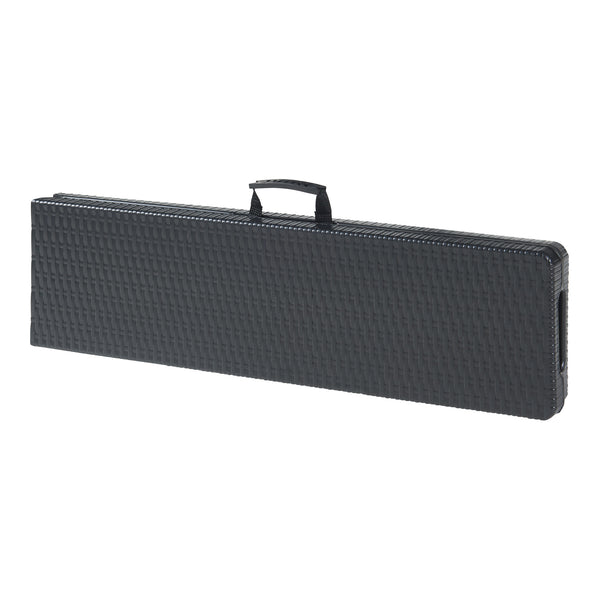 Tuinbank Mark set van 2 opvouwbaar 180x25x43 cm rotan look zwart [en.casa]