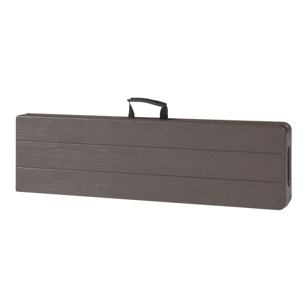 Tuinbank Lillestrøm opvouwbaar 180x25x43 cm houtlook donkerbruin [en.casa]