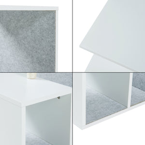 Bijzettafel Masfjorden met krabpaal 60x40x40 cm wit [en.casa]