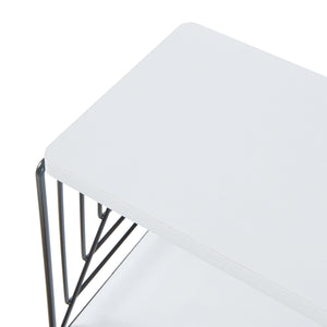 Wandrek Moss 39x18x23 cm zwart en wit [en.casa]