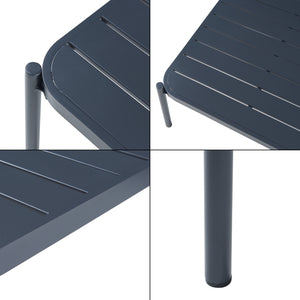 Tuinset Accettura 3-delig tuintafel met 2 tuinstoelen grijs casa.pro