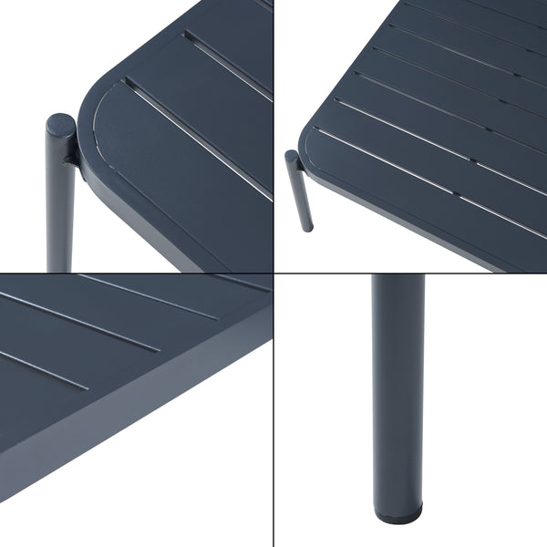 Tuinset Accettura 3-delig tuintafel met 2 tuinstoelen grijs casa.pro