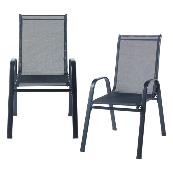 casa.pro Tuinset Aradeo 7-delig tuintafel met tuinstoelen zwart