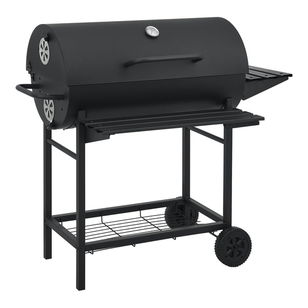 Houtskool BBQ Armento met deksel 95x108x61 cm zwart casa.pro