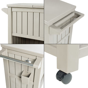 Trolley Arsita serveerwagen voor buiten 102x47x87 cm beige en houtkleurig casa.pro