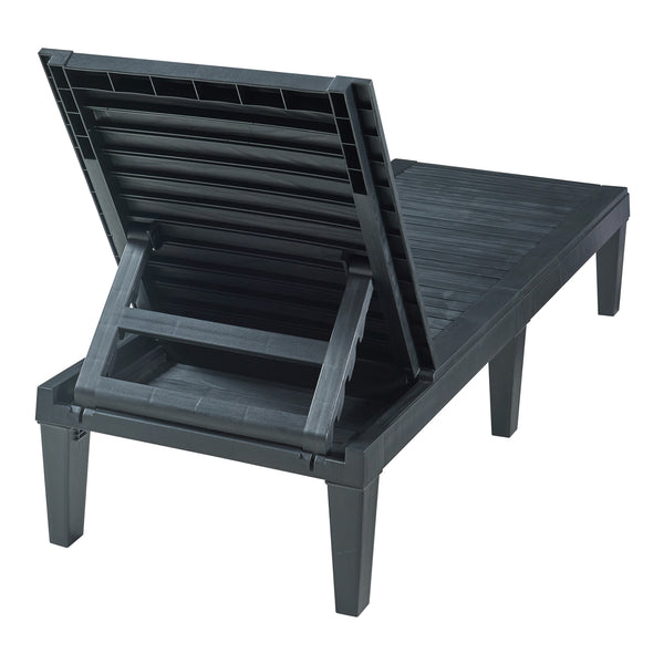 Ligbed Ateleta 172x58x73,5 cm zwart gestructureerd casa.pro