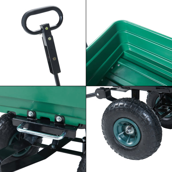 Bolderkar Corfinio 111x51x50 cm groen en zwart pro.tec