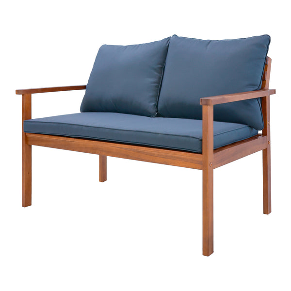 Tuinset Brittoli 4-delig houtkleurig en grijs FSC®-gecertificeerd [en.casa]