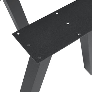 Stalen onderstel Mariager set van 2 tafelpoot 42x40 cm zwart [en.casa]