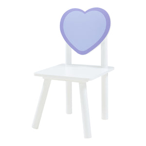 Kindertafel met 2 kinderstoelen Siljan wit en lila [en.casa]