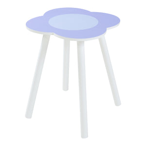 Kindertafel met 2 kinderstoelen Simrishamn wit en lila [en.casa]