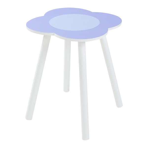 Kindertafel met 2 kinderstoelen Simrishamn wit en lila [en.casa]