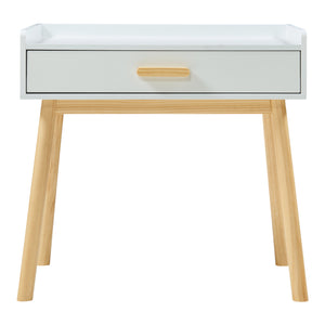 Kindertafel met kinderstoel Skjervøy naturel en wit [en.casa]