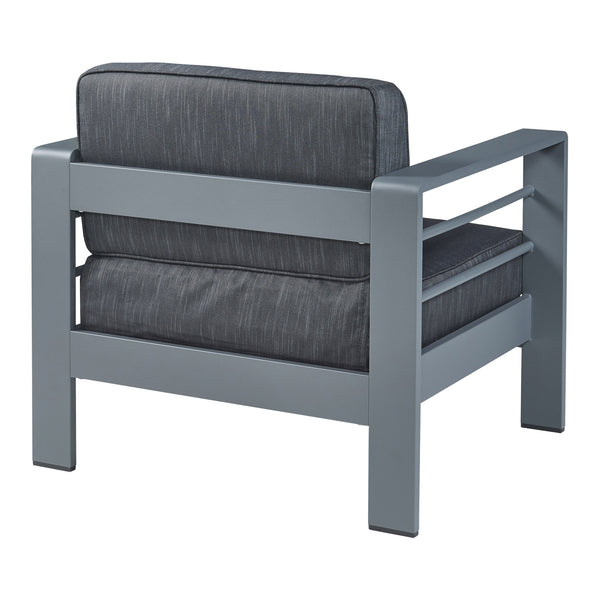 Tuinset Avise 2-delig tuintafel met fauteuil antraciet en donkergrijs casa.pro