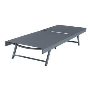Ligbed Baragiano met tuintafel 2-delig set antraciet en donkergrijs casa.pro
