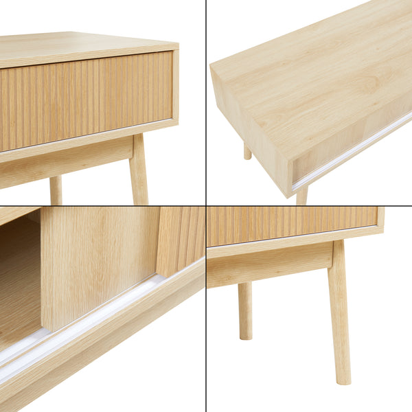 TV meubel Landskrona 115x40x48 cm eikenkleurig [en.casa]