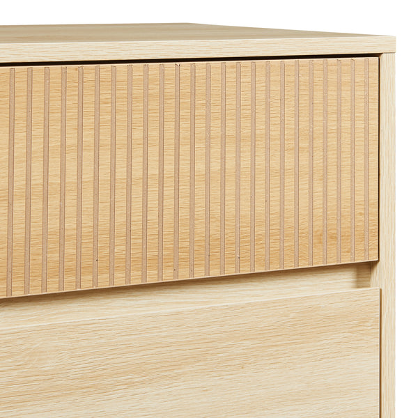 Ladekast Landskrona commode met 3 lades 79,5x80x40 cm eikenkleurig [en.casa]