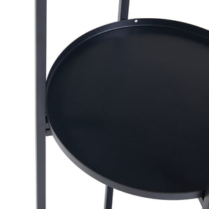 Plantenstandaard Tuusula set van 3 zwart [en.casa]