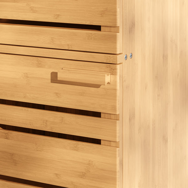 Badkamerskast Epind bamboe 75x33x30 cm naturel [en.casa]