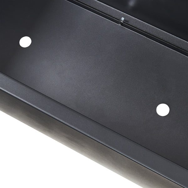 Scheidingswand Surnskoki met plantenbak 190x82x38 cm zwart casa.pro