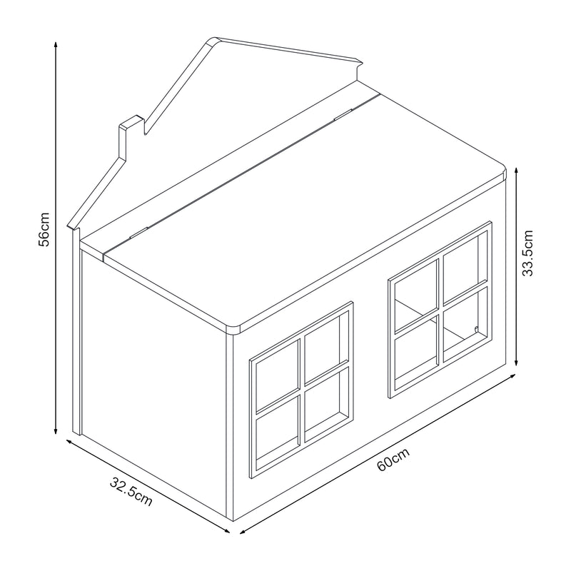 Maatschets Speelgoedkist Vipsali 56x60x33 cm mintgroen en wit [en.casa]