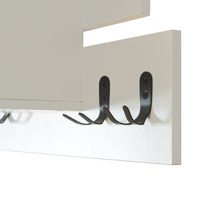 Wandkapstok Vänd 32x60x14 cm wit en zwart [en.casa]