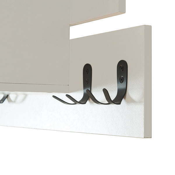 Wandkapstok Vänd 32x60x14 cm wit en zwart [en.casa]