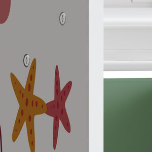 Kinderkast Farusa wit met Aqua Dream motief [en.casa]