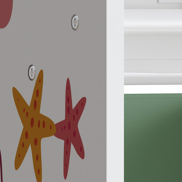 Kinderkast Farusa wit met Aqua Dream motief [en.casa]