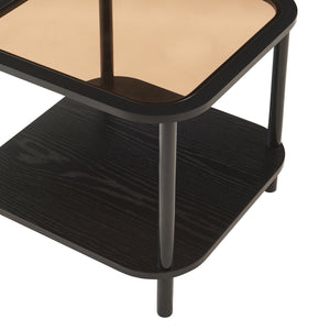 Salontafel Latama 51x51x45 cm zwart en brons [en.casa]