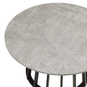 Salontafel Buzzard rond Ø90x45 cm betonkleurig en naturel [en.casa]