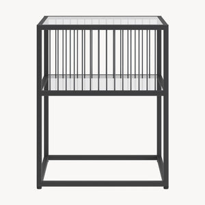 Bijzettafel Tronevn 50x40x40 cm zwart [en.casa]