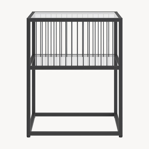 Bijzettafel Tronevn 50x40x40 cm zwart [en.casa]