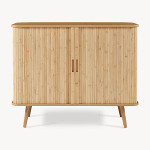 Sideboard Nordkapp dressoir met schuifdeuren 100x40x80 cm naturel [en.casa]