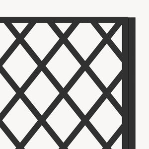 Roomdivider Malja met plantenbak 190x82x38 cm zwart casa.pro