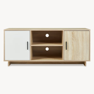 Tv-meubel Kenta 120x39x52 cm sonoma eiken en wit [en.casa] 