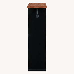 Toiletpapierhouder Trond 60x40x16 cm Zwart/Walnootlook [en.casa]