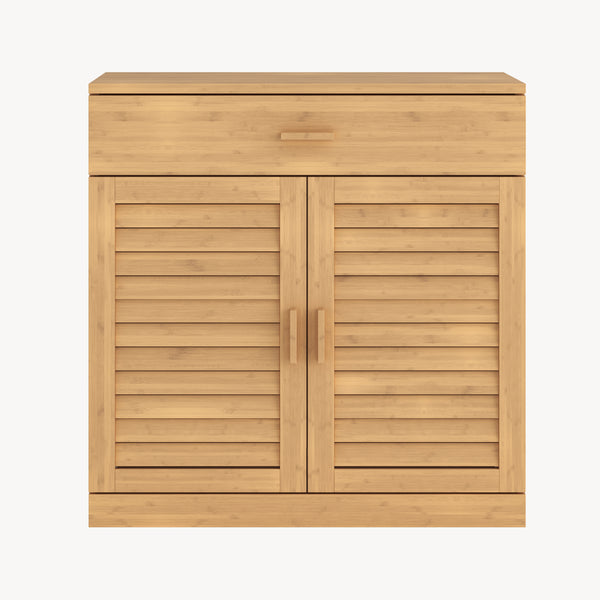 Schoenenkast Aarela 67x66x34 cm Bamboe [en.casa]