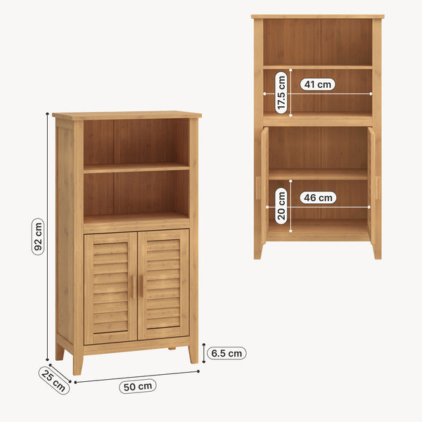 Bijzetkast Rirg 92x50x25 cm Bamboe Naturel [en.casa]