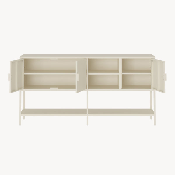Dressoir Kliri 160x40x80 cm crèmewit [en.casa] 
