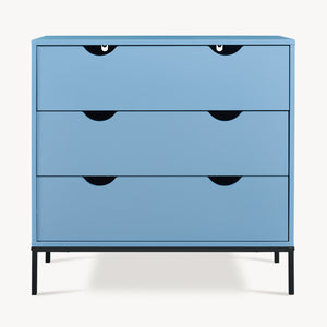 Kommode Colwyn 78x80x40 cm Blau [en.casa]