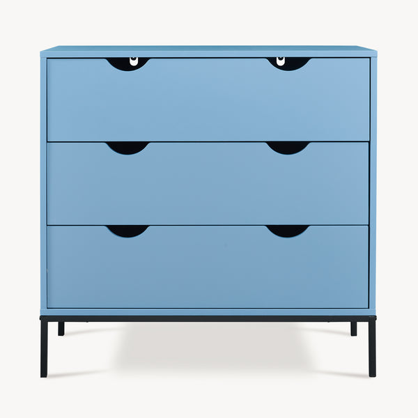 Kommode Colwyn 78x80x40 cm Blau [en.casa]