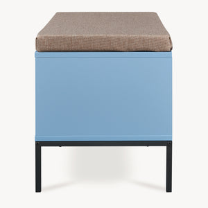 Schuhbank Colwyn 80x40x45 cm Blau [en.casa]