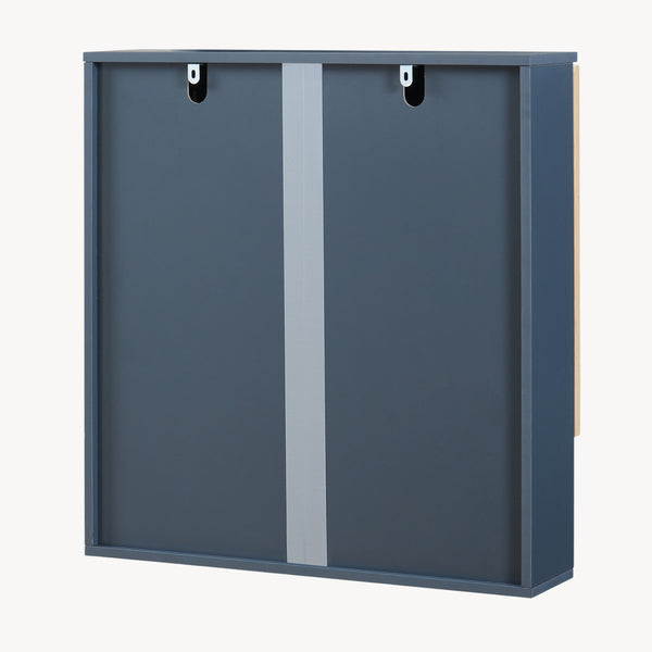 Spiegelkast Svanes 58x56x13 cm Donkergrijs/Natuur [en.casa]