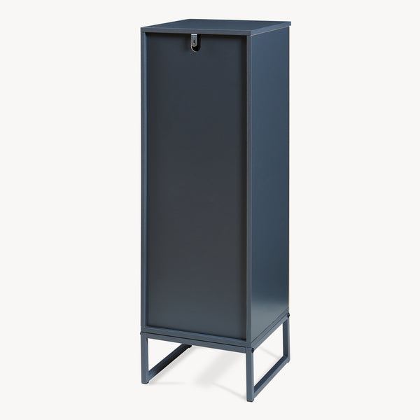 Badkamerkast Svanes 90x30x30 cm Donkergrijs/Natuur [en.casa]