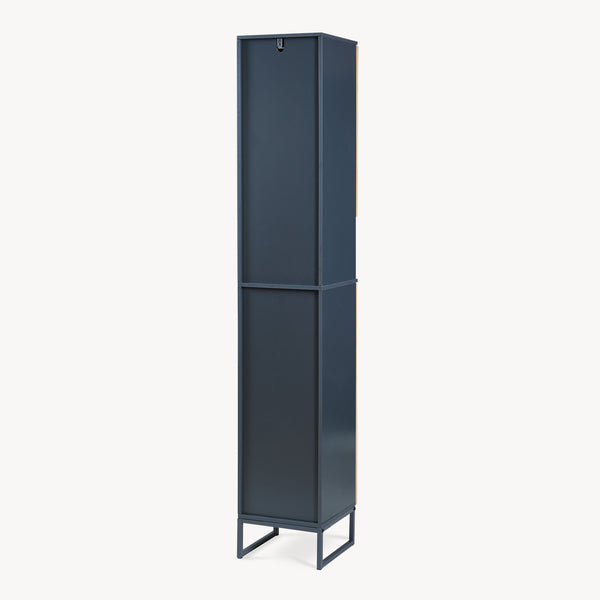 Hoogkast Svanes 170x30x30 cm Donkergrijs/Natuur [en.casa]