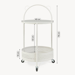 Serwagen Jässaatka staal 76x40 cm grijs [en.casa]