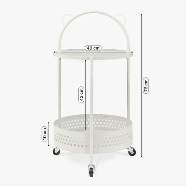 Serwagen Jässaatka staal 76x40 cm grijs [en.casa]